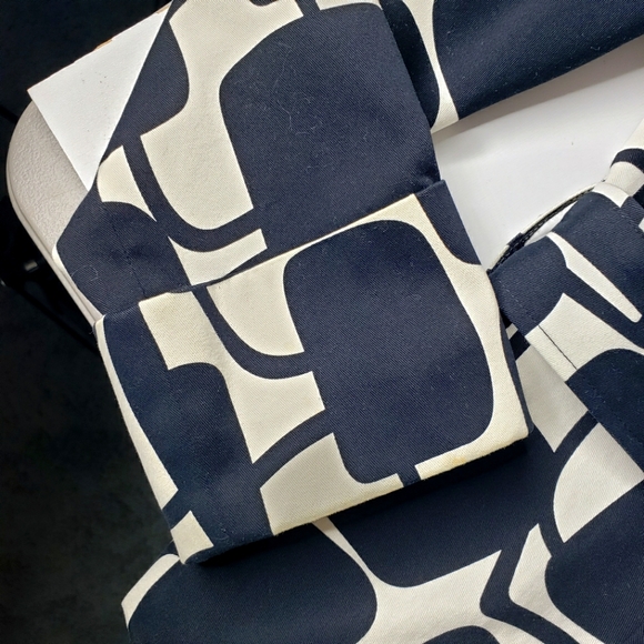 INC Abstract Geometric Bold Artsy Mod Pop-Art Chic Trench Style Belted Jacket M - Picture 10 of 13